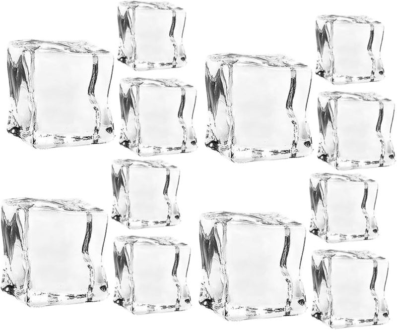 40Pcs Clear Acrylic Decorative Cubes Irregular Shape Reusable For Home And Bar Decor - Image 1